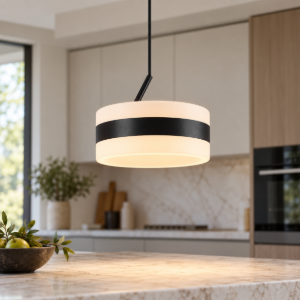Lampada a sospensione led 8w cct 2300k 4000k dimmerabile nero opaco