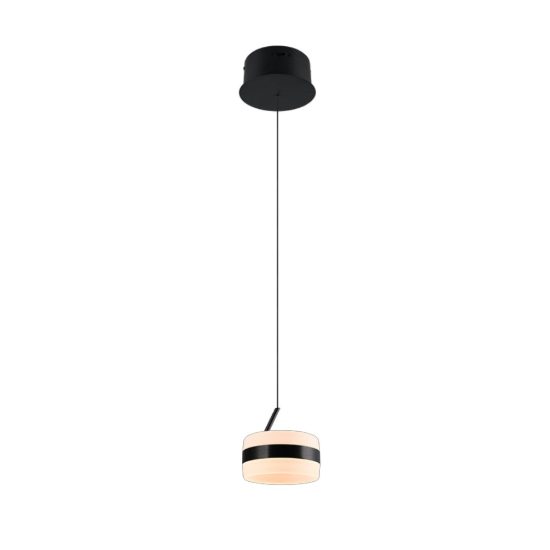 Lampada a sospensione led 8w cct 2300k 4000k dimmerabile nero opaco