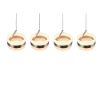 Lampadario a sospensione led cct 2300k 4000k dimmerabile 4 luci rettangolare nichel