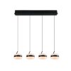 Lampadario rettangolare nero opaco a sospensione led cct 2300k 4000k dimmerabile