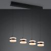 Lampadario rettangolare nero opaco a sospensione led cct 2300k 4000k dimmerabile