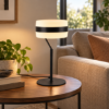 Lampada da tavolo nera per salotto led cct 2300k 4000k