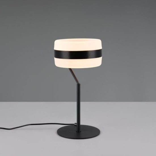 Lampada da tavolo nera per salotto led cct 2300k 4000k