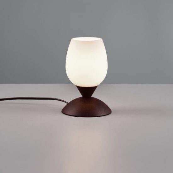 Lampada da comodino camera da letto marrone ruggine