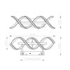 Applique da parete per scale led cct 2300k 4000k dimmerabile spirale ottone nero
