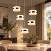Lampadario per tavolo da pranzo led cct 2300k 4000k dimmerabile 5 luci