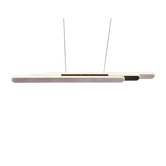 Lampadario per ufficio led cct 2700k 6500k alluminio nero