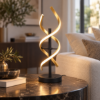 Lampada da tavolo spirale ottone led dimmerabile cct 2300k 4000k