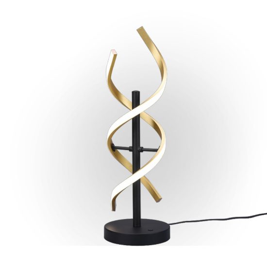 Lampada da tavolo spirale ottone led dimmerabile cct 2300k 4000k