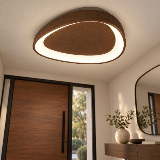 Plafoniera led 30w cct 3000k 4000k moderna plettro ruggine 35cm