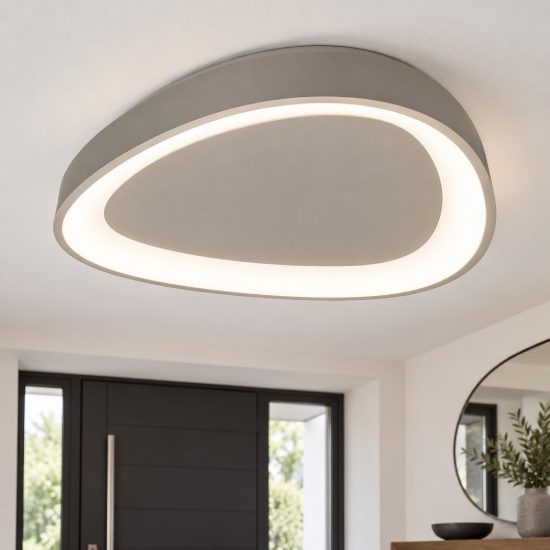 Plafoniera led 30w cct 3000k 4000k moderna plettro tortora