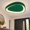 Plafoniera plettro moderna verde bosco led 30w cct 3000k 4000k 35cm