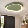 Plafoniera led 30w cct 3000k 4000k plettro moderna verde salvia 35cm