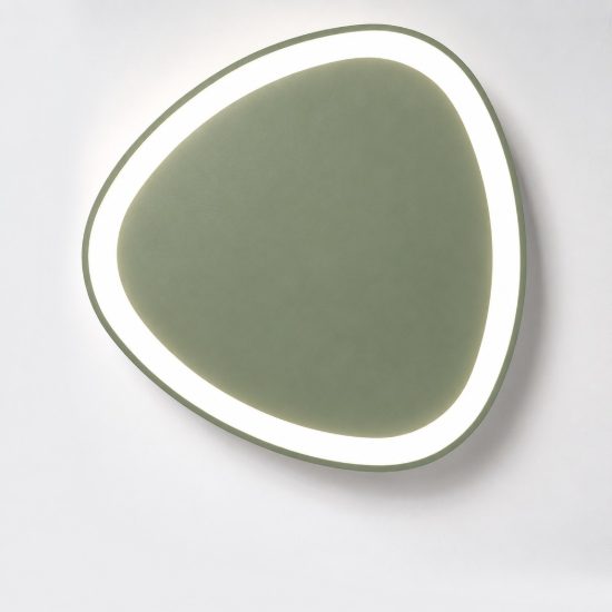 Plafoniera led 30w cct 3000k 4000k plettro moderna verde salvia 35cm