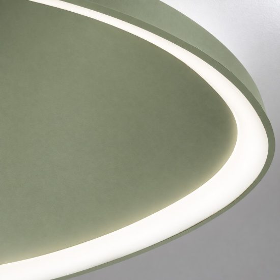 Plafoniera led 30w cct 3000k 4000k plettro moderna verde salvia 35cm