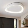 Plafoniera led 30w cct 3000k 4000k moderna plettro bianca 35cm