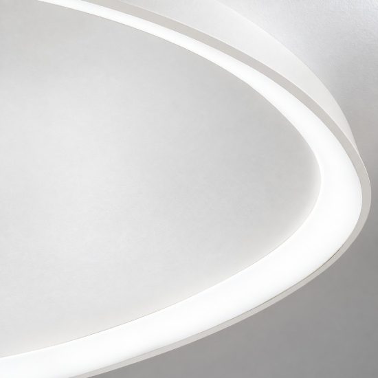 Plafoniera led 30w cct 3000k 4000k moderna plettro bianca 35cm