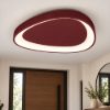 Plafoniera plettro moderna bordeaux led 30w cct 3000k 4000k 35cm