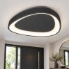 Plafoniera moderna plettro antracite led 30w cct 3000k 4000k 35cm