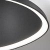 Plafoniera moderna plettro antracite led 30w cct 3000k 4000k 35cm