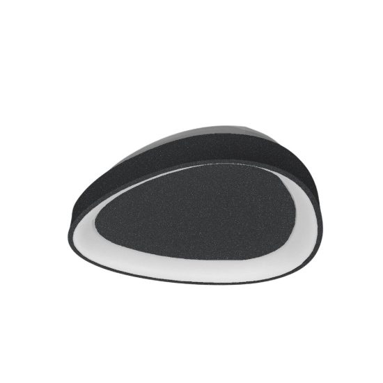 Plafoniera moderna plettro antracite led 30w cct 3000k 4000k 35cm