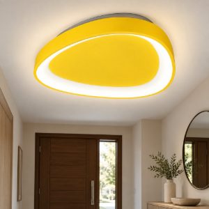 Plafoniera led 30w cct 3000k 4000k plettro moderna giallo girasole