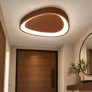 Plafoniera led 30w cct 3000k 4000k moderna plettro rame opaco 35cm