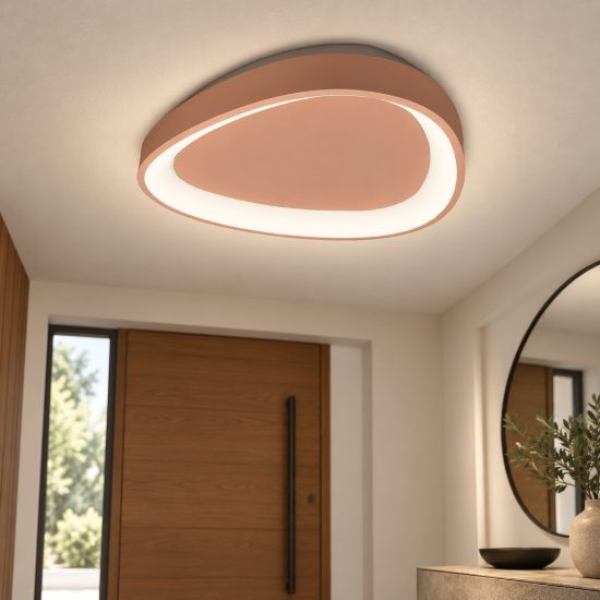 Plafoniera plettro moderna pesca led 30w cct 3000k 4000k 35cm