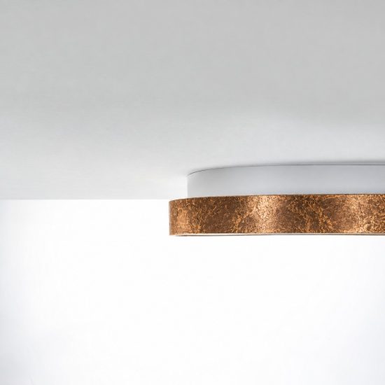 Plafoniera led 30w cct 3000k 4000k moderna plettro foglia rame