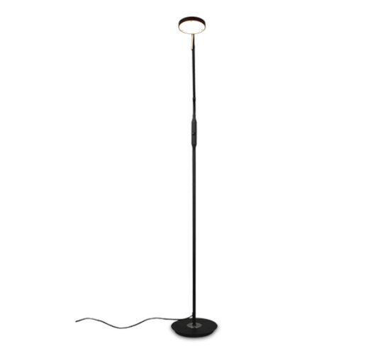 Lampada da terra orientabile led cct 2300k 4000k nero opaco