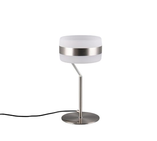 Lampada da tavolo led 8w cct 2300k 4000k dimmerabile nichel opaco