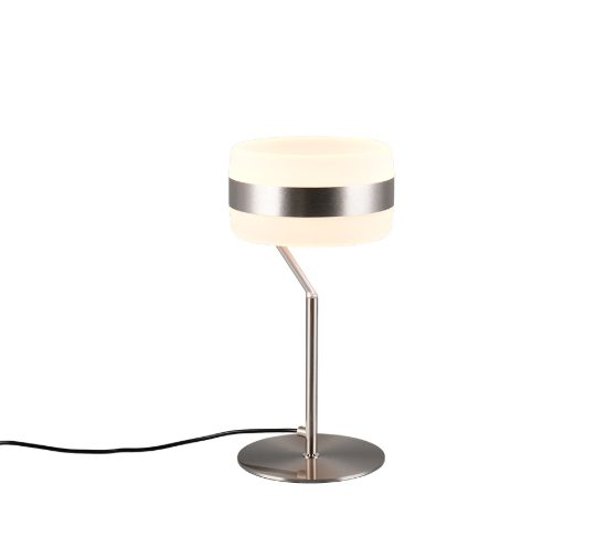 Lampada da tavolo led 8w cct 2300k 4000k dimmerabile nichel opaco