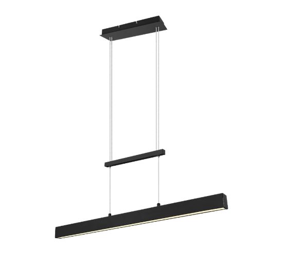 Lampadario moderno per tavolo da pranzo led 3000k nero opaco