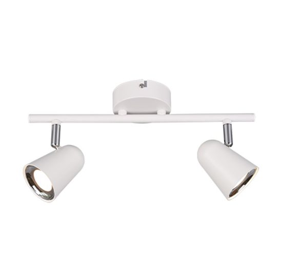 Plafoniera con 2 faretti moderna bianco opaco led 2x3,5w 3000k