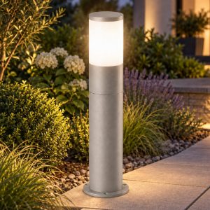Perenz sigaro lampione basso da giardino grigio ip54