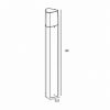 Lampioncino ip54 60cm moderno da esterno plettro oro rosato