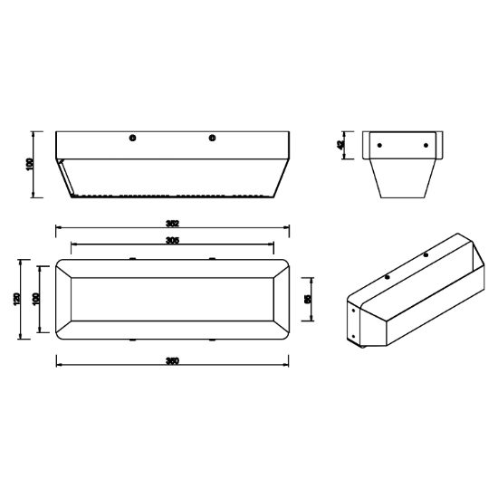 Applique per soggiorno moderna nero opaco legno led 13,5w 3000k dimmerabile