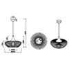 Lampadario a sospensione per soggiorno nero design