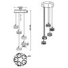 Lampadario per tavolo da pranzo led cct 2300k 4000k dimmerabile 5 luci