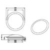 Plafoniera bagno led 12w 3000k ip44 nero opaco 29cm