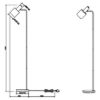 Lampada da terra per ufficio luce orientabile led 4w 2700k nero oro