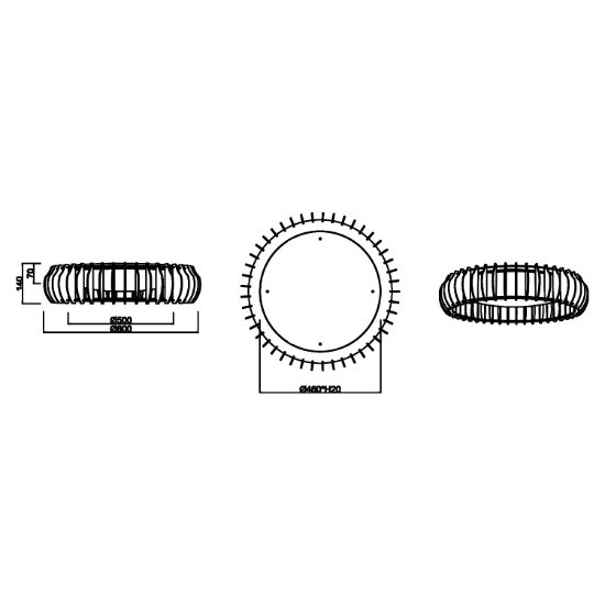Plafoniera led 38w cct 3000k 6500k con telecomando bianca