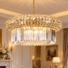 Ideal lux lampadario classico nabucco cristalli e dettagli oro 70cm