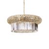 Ideal lux lampadario classico nabucco cristalli e dettagli oro 70cm