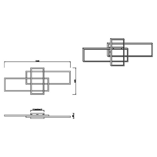 Plafoniera led 36w cct 3000k 6000k rettangolare antracite