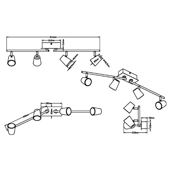 Plafoniera moderna bianca opaco led 6w 3000k