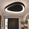 Plafoniera moderna plettro nero led 36w cct 3000k 4000k