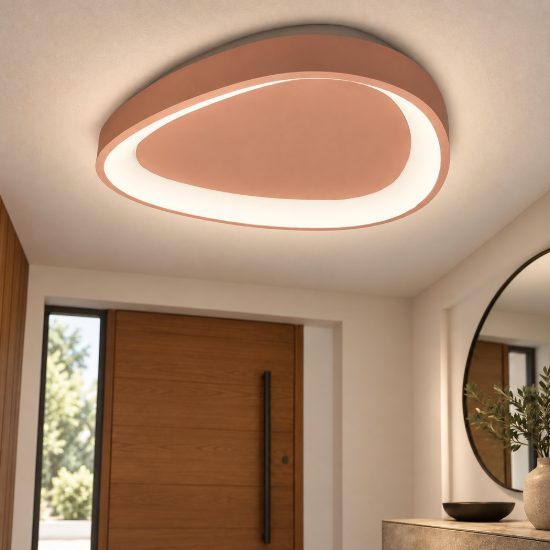 Plafoniera design moderna plettro pesca led 36w cct 3000k 4000k per sala da pranzo