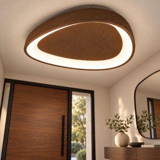 Plafoniera led 36w cct 3000k 4000k moderna plettro ruggine