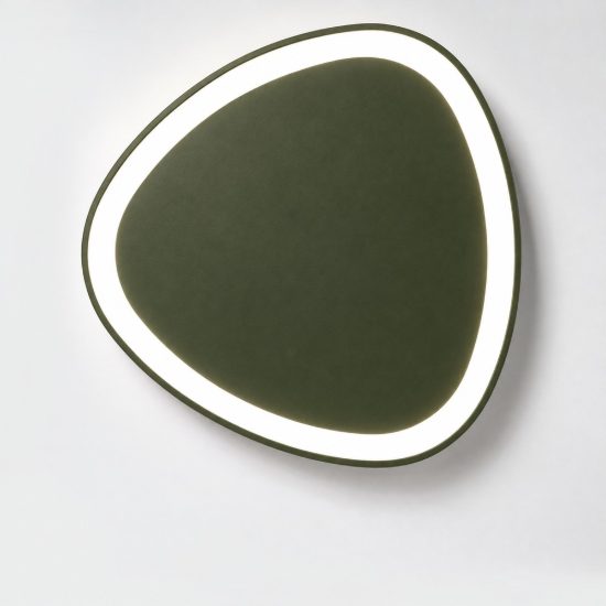 Plafoniera led 36w cct 3000k 4000k 50cm moderna plettro verde oliva